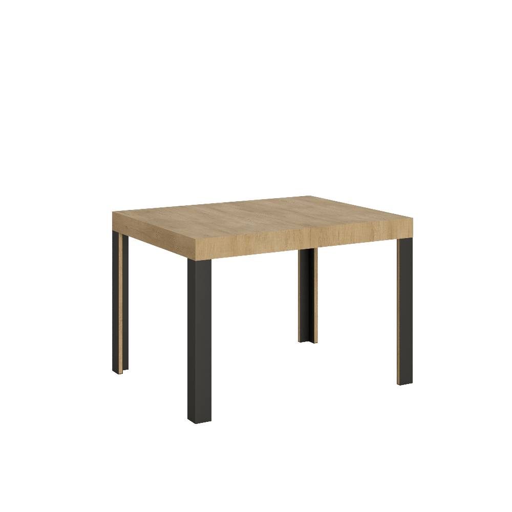 Itamoby Tavolo Linea piano quercia natura cm. 80×120 allungabile fino a 204 telaio Antracite
