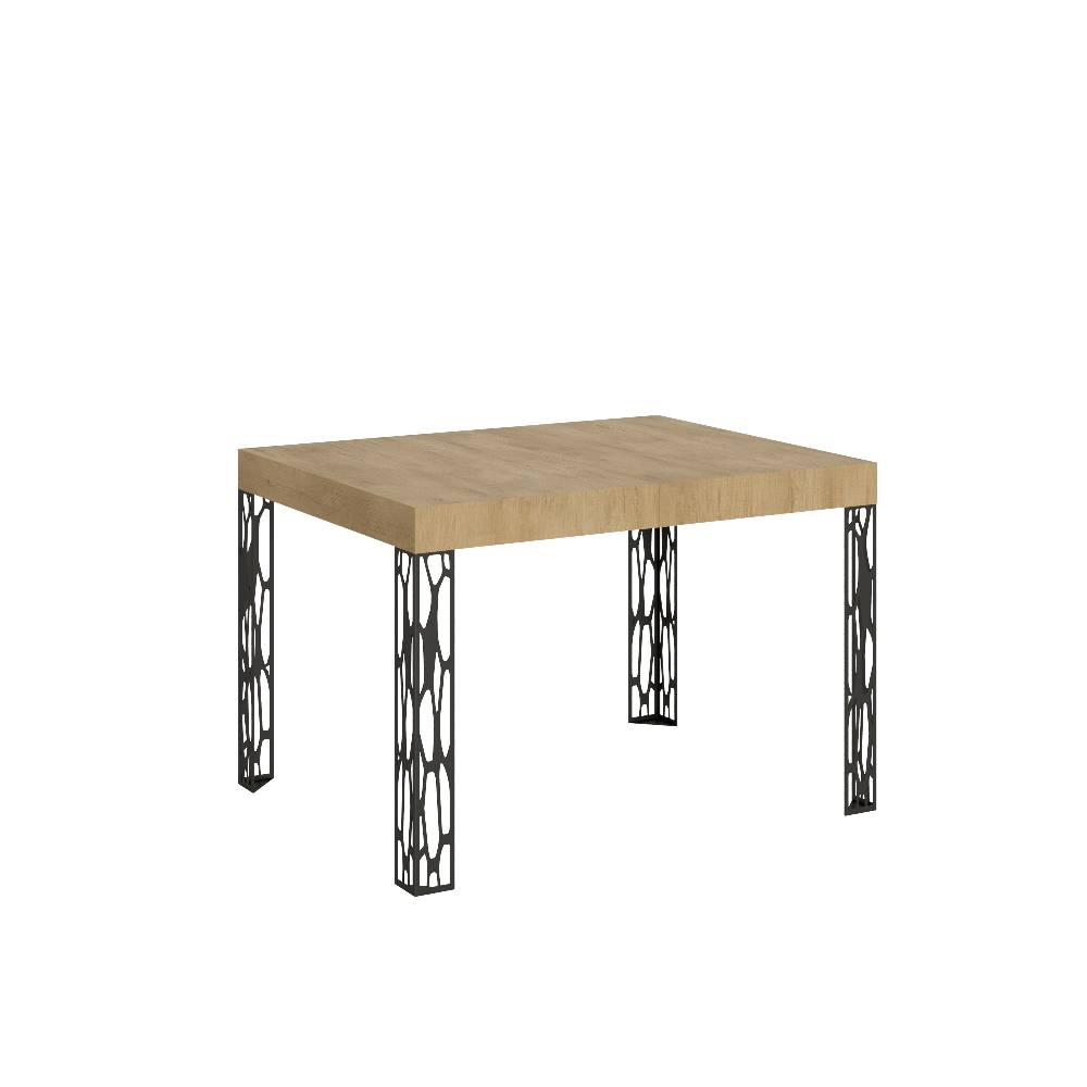 Itamoby Tavolo Ghibli piano quercia natura cm. 80×120 allungabile fino a 204 telaio Antracite
