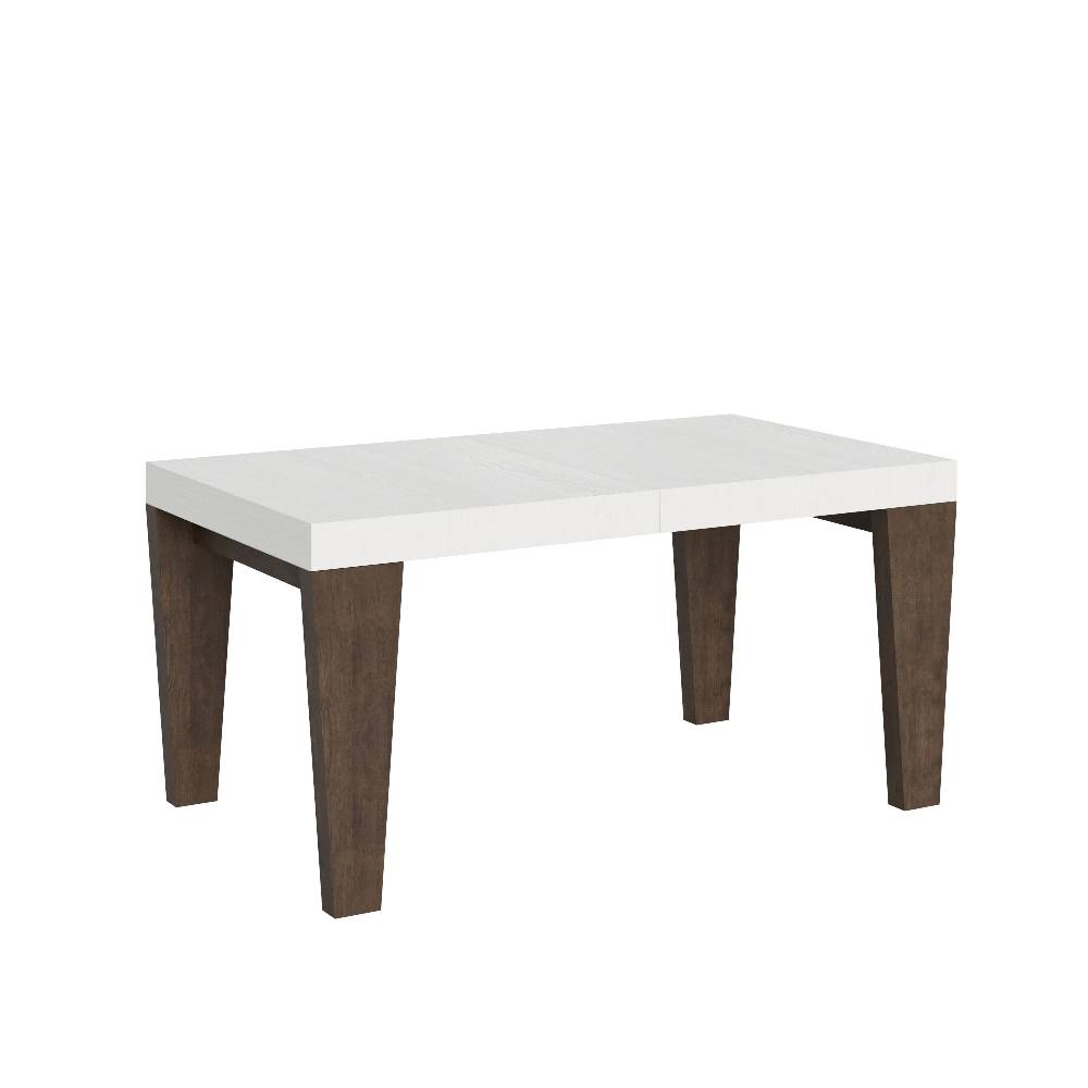 Itamoby Tavolo Spimbo Mix Allungabile Piano Bianco Frassino Gambe Noce 90×160 Allungato 264 Qualità