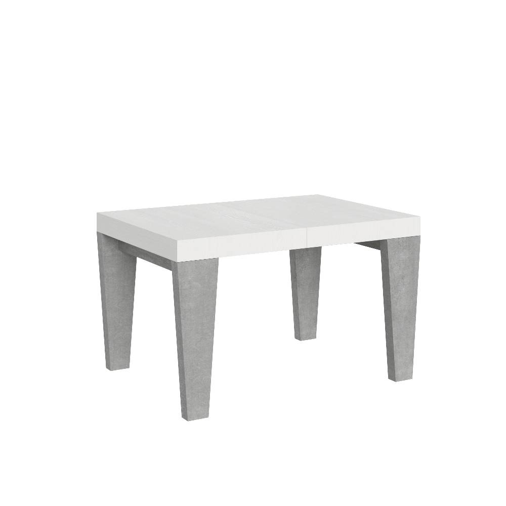 Itamoby Tavolo Spimbo Mix Allungabile Piano Bianco Frassino Gambe Cemento 90×130 Allungato 390