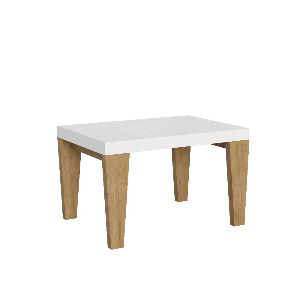 Itamoby Tavolo Spimbo Mix Allungabile Piano Bianco Frassino Gambe Quercia Natura 90×130 Allungato 390 Soddisfazione Garantita