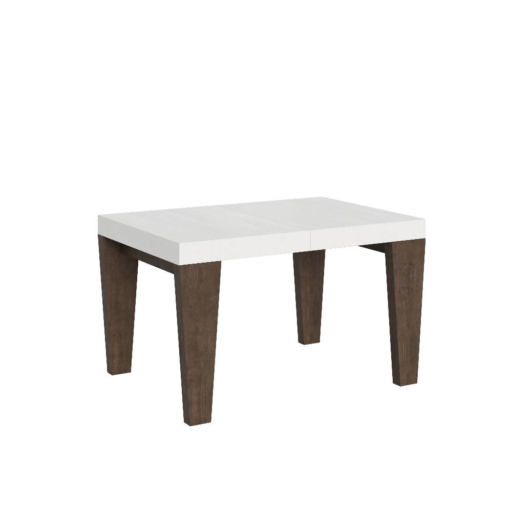 Itamoby Tavolo Spimbo Mix Allungabile Piano Bianco Frassino Gambe Noce 90×130 Allungato 390 Qualità Garantita