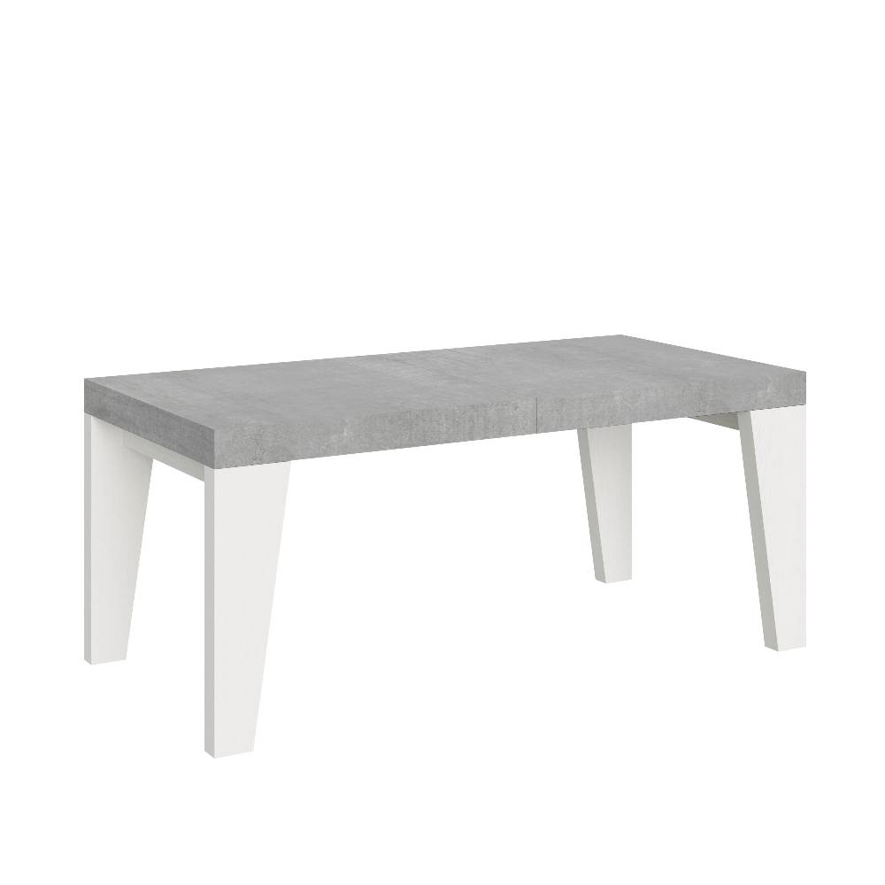 Itamoby Tavolo Naxy Mix Allungabile Piano Cemento Gambe Bianco Frassino 90×180 Allungato 284