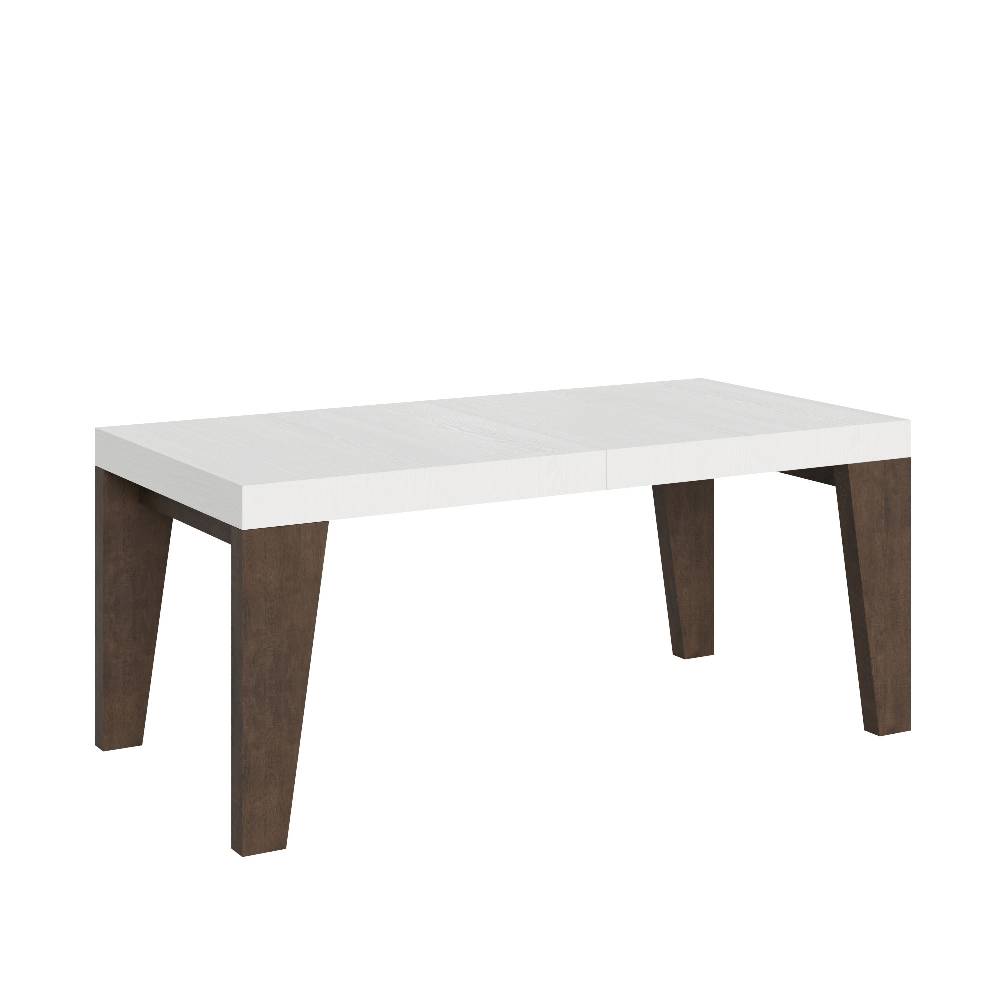 Itamoby Tavolo Naxy Mix Allungabile Piano Bianco Frassino Gambe Noce 90×180 Allungato 284