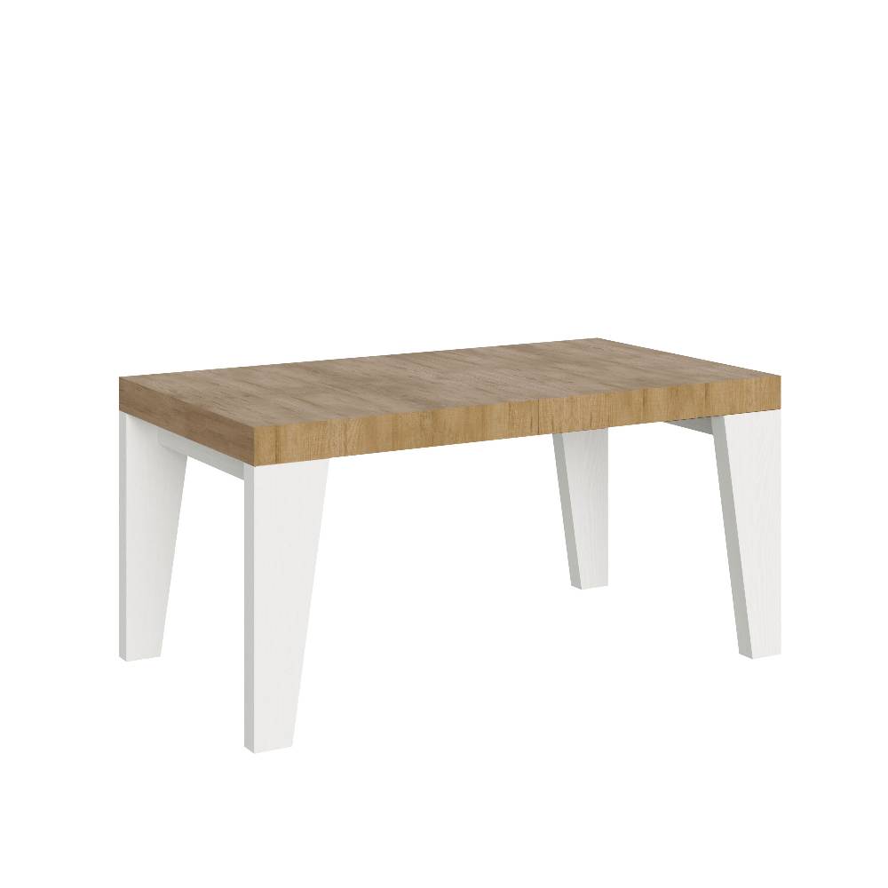 Itamoby Tavolo Naxy Mix Allungabile Piano Quercia Natura Gambe Bianco Frassino 90×160 Allungato 264
