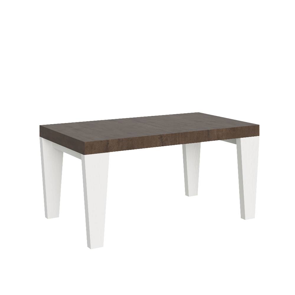 Itamoby Tavolo Naxy Mix Allungabile Piano Noce Gambe Bianco Frassino 90×160 Allungato 264 Sottocosto