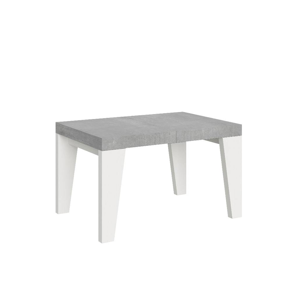 Itamoby Tavolo Naxy Mix Allungabile Piano Cemento Gambe Bianco Frassino 90×130 Allungato 390