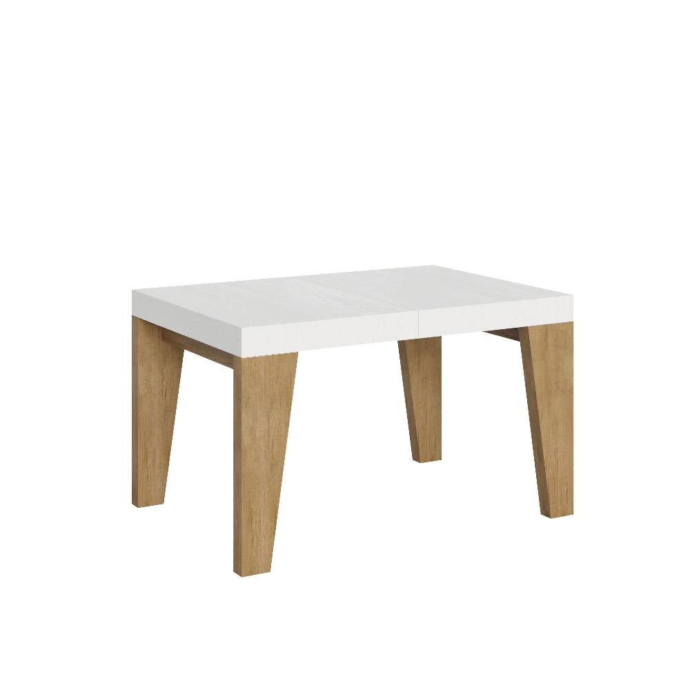 Itamoby Tavolo Naxy Mix Allungabile Piano Bianco Frassino Gambe Quercia Natura 90×130 Allungato 390 Outlet