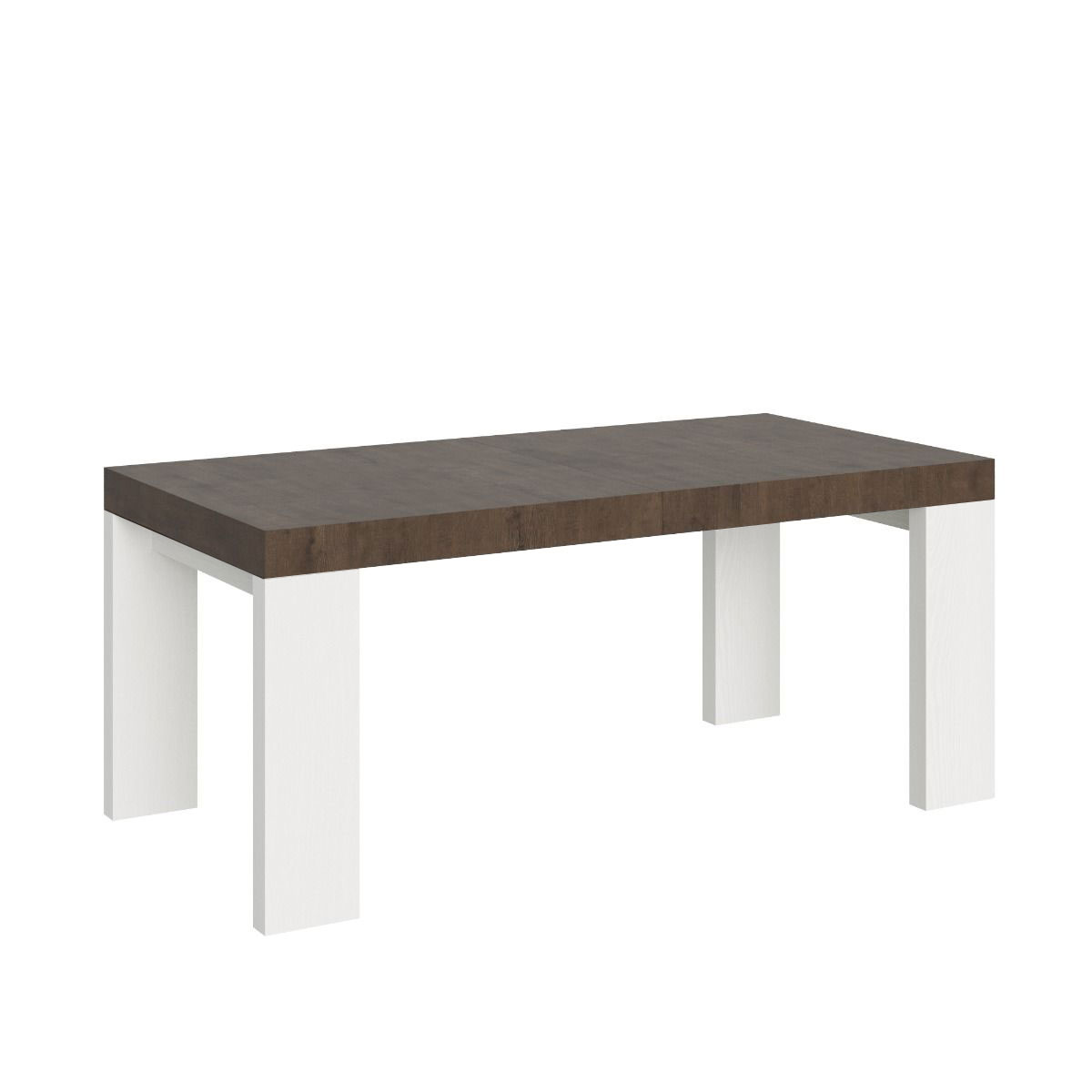 Itamoby Tavolo Roxell Mix Allungabile Piano Noce Gambe Bianco Frassino 90×180 Allungato 284