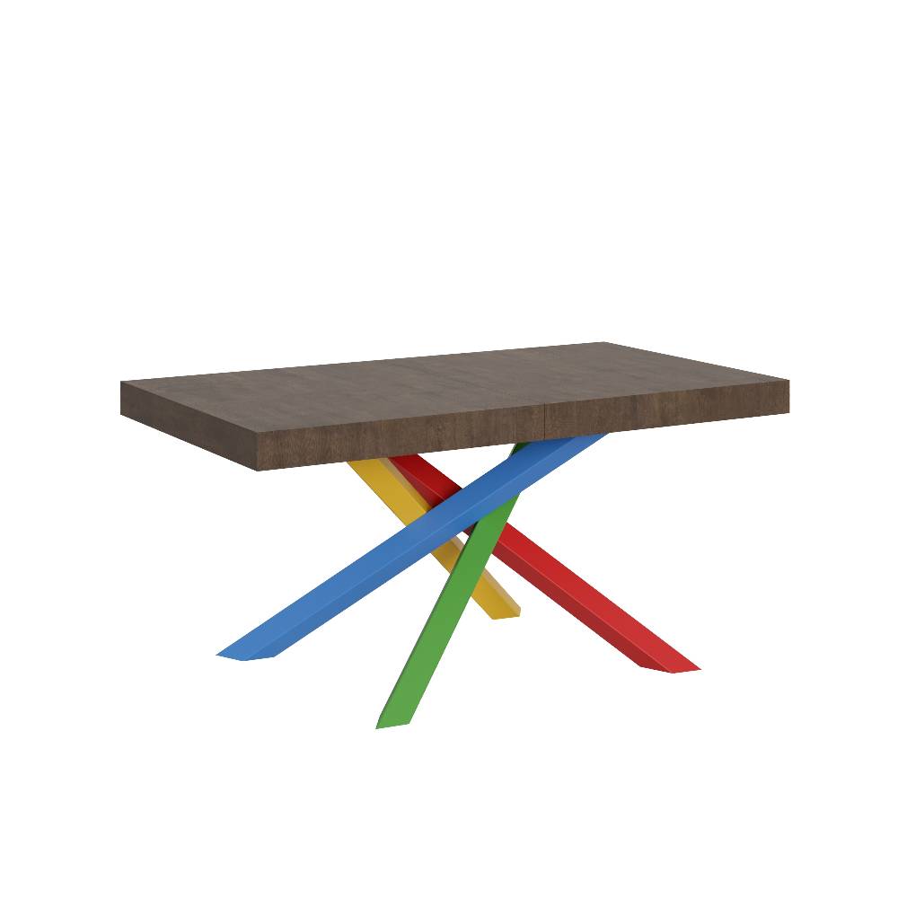 Itamoby Tavolo Volantis Allungabile piano Noce 90×160 Allungato 420 telaio 4/B