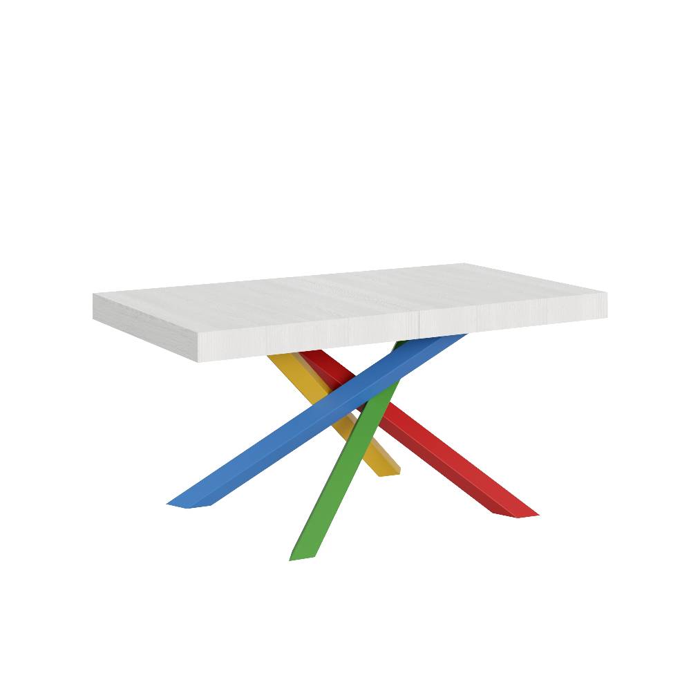 Itamoby Tavolo Volantis Allungabile piano Bianco Frassino 90×160 Allungato 420 telaio 4/B
