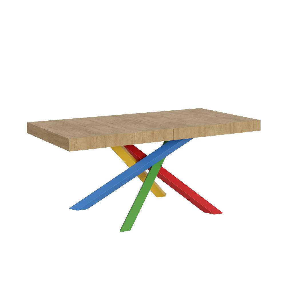 Itamoby Tavolo Volantis Allungabile piano Quercia Natura 90×180 Allungato 284 telaio 4/B