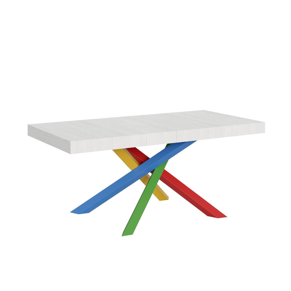 Itamoby Tavolo Volantis Allungabile piano Bianco Frassino 90×180 Allungato 284 telaio 4/B