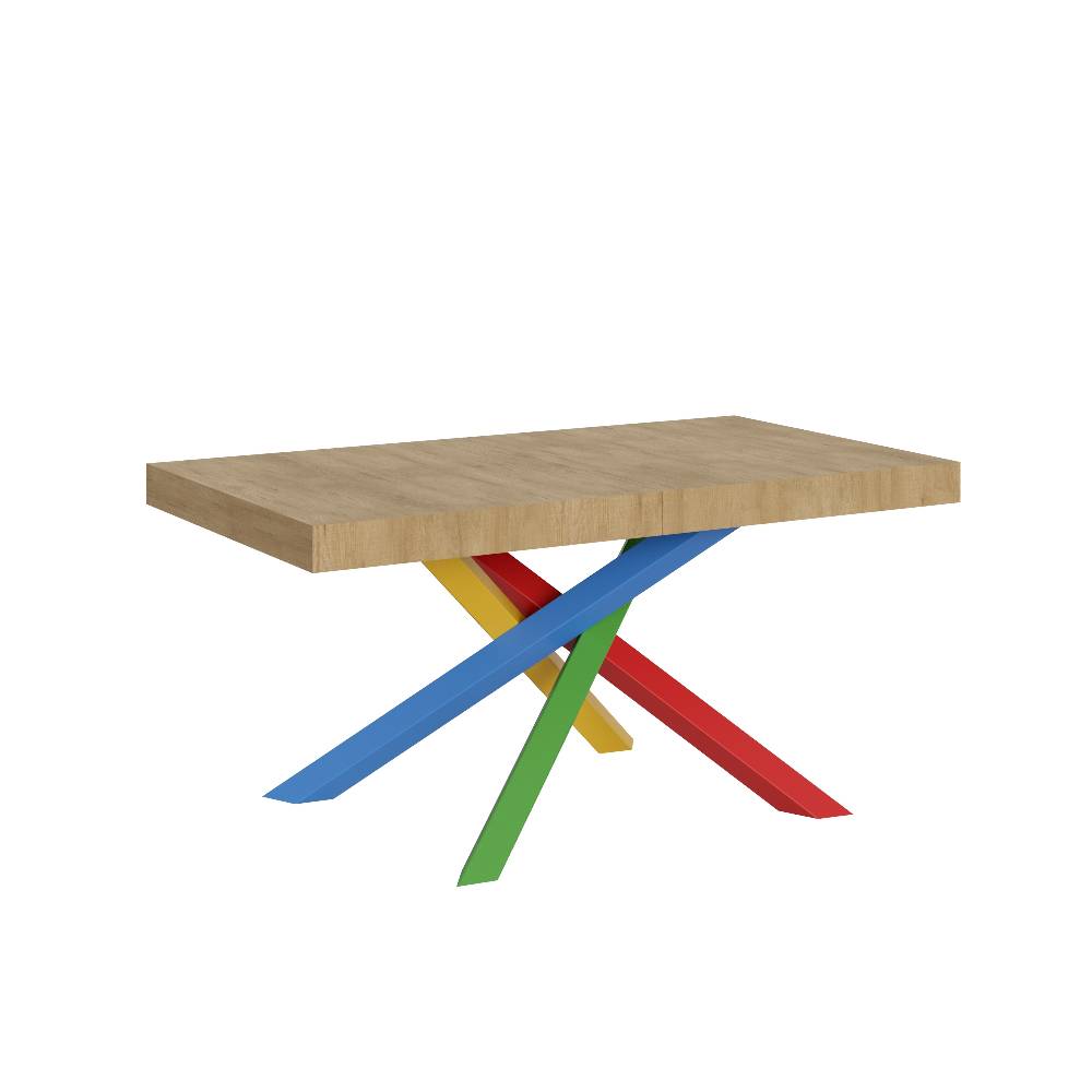 Itamoby Tavolo Volantis Allungabile piano Quercia Natura 90×160 Allungato 264 telaio 4/B