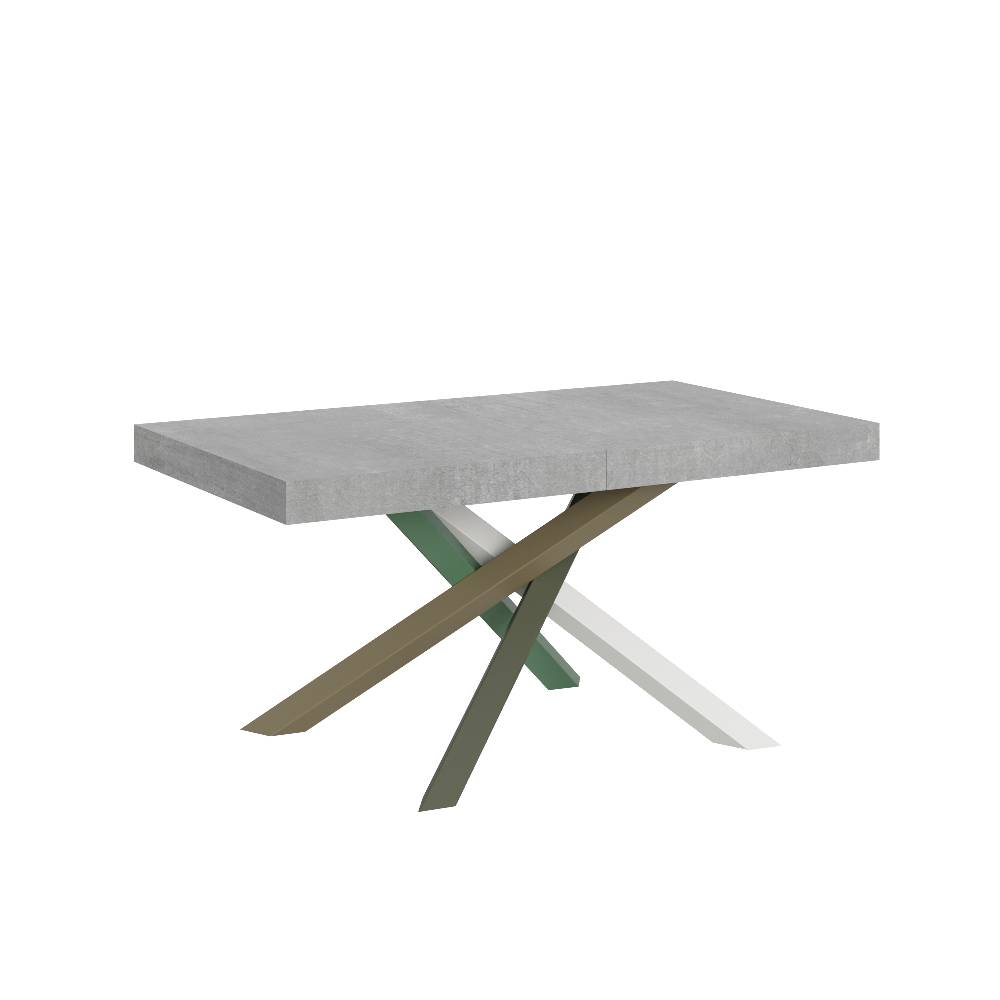 Itamoby Tavolo Volantis Allungabile piano Cemento 90×160 Allungato 420 telaio 4/A