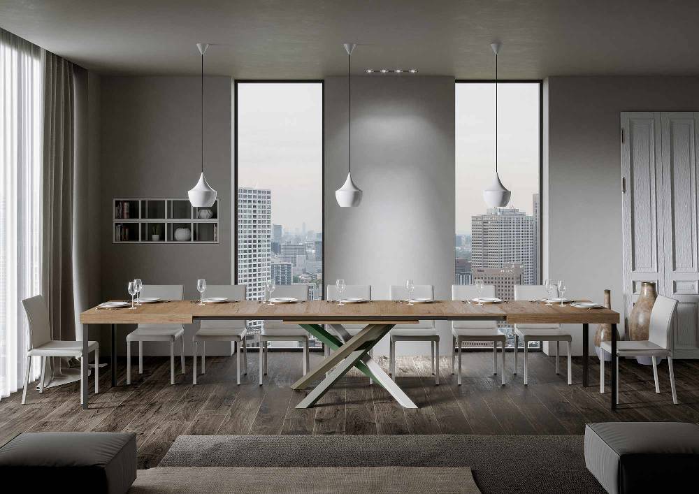 Itamoby Tavolo Volantis Allungabile piano Quercia Natura 90×160 Allungato 420 telaio 4/A Offerta Anniversario