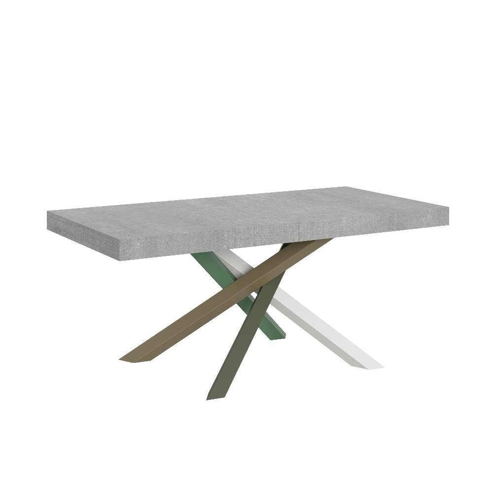 Itamoby Tavolo Volantis Allungabile piano Cemento 90×180 Allungato 284 telaio 4/A