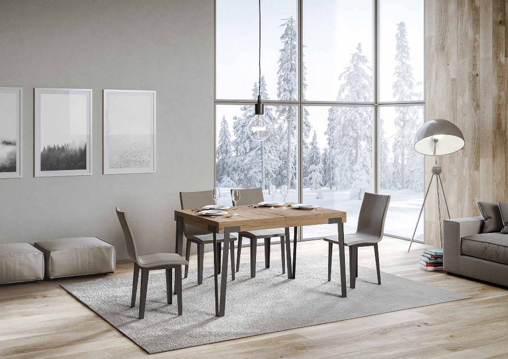 Itamoby Tavolo Rio Allungabile piano Quercia Natura 90×130 Allungato 234 telaio Antracite Offerte stagionali
