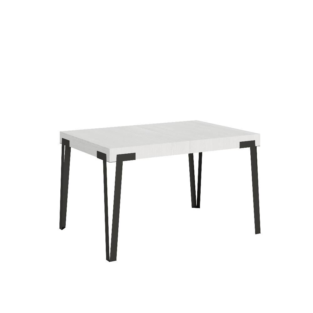 Itamoby Tavolo Rio Allungabile piano Bianco Frassino 90×130 Allungato 234 telaio Antracite