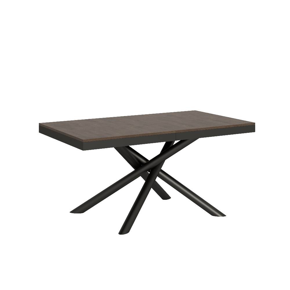 Itamoby Tavolo Famas Evolution piano Noce 90×160 Allungato 420 telaio Antracite