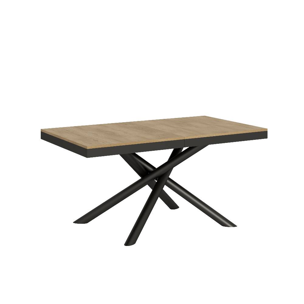 Itamoby Tavolo Famas Evolution piano Quercia Natura 90×160 Allungato 420 telaio Antracite