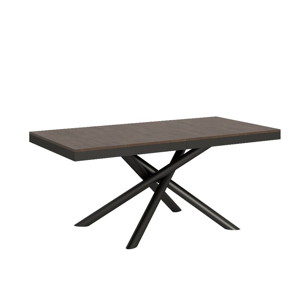 Itamoby Tavolo Famas Evolution piano Noce 90×180 Allungato 284 telaio Antracite