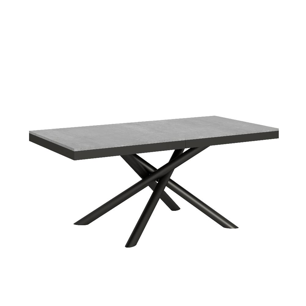 Itamoby Tavolo Famas Evolution piano Cemento 90×180 Allungato 284 telaio Antracite