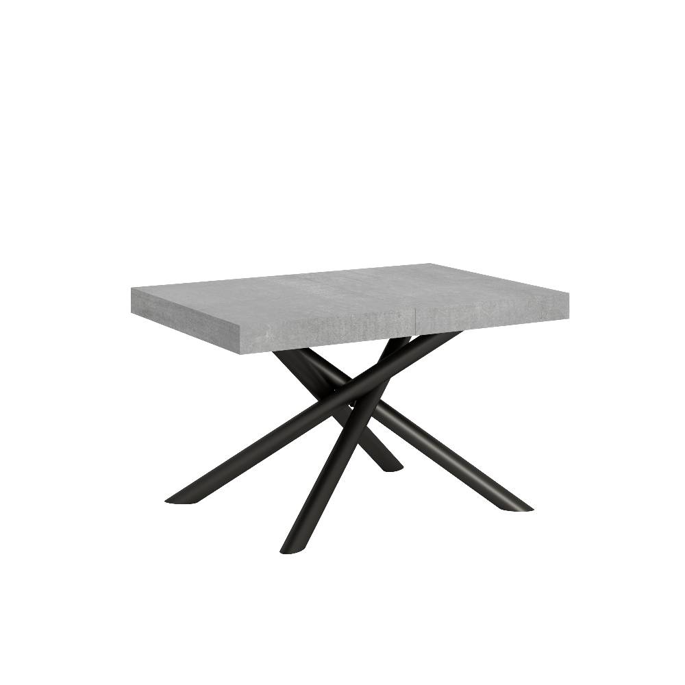 Itamoby Tavolo Famas Allungabile piano Cemento 90×130 Allungato 390 telaio Antracite