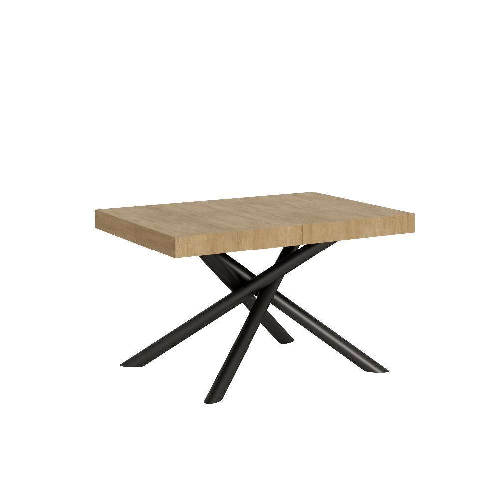 Itamoby Tavolo Famas Allungabile piano Quercia Natura 90×130 Allungato 390 telaio Antracite