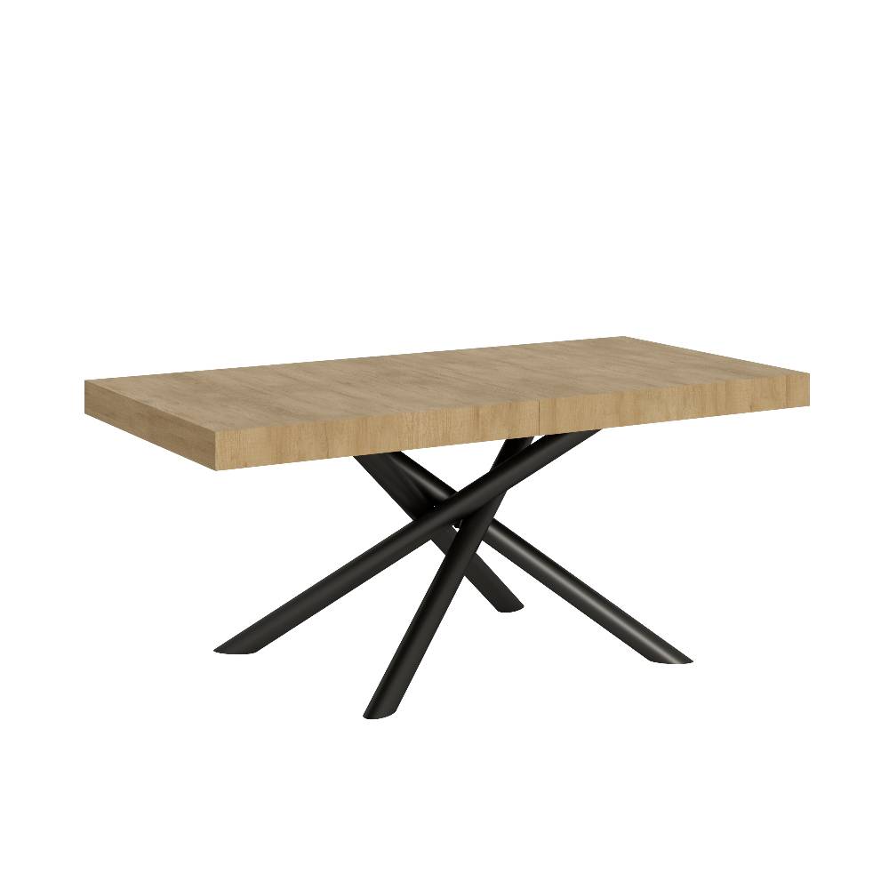 Itamoby Tavolo Famas Allungabile piano Quercia Natura 90×180 Allungato 284 telaio Antracite