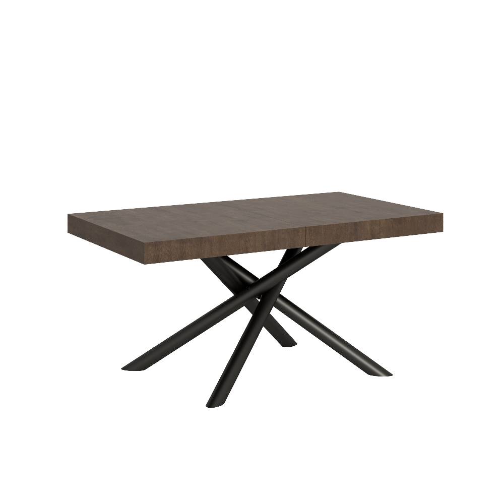 Itamoby Tavolo Famas Allungabile piano Noce 90×160 Allungato 264 telaio Antracite