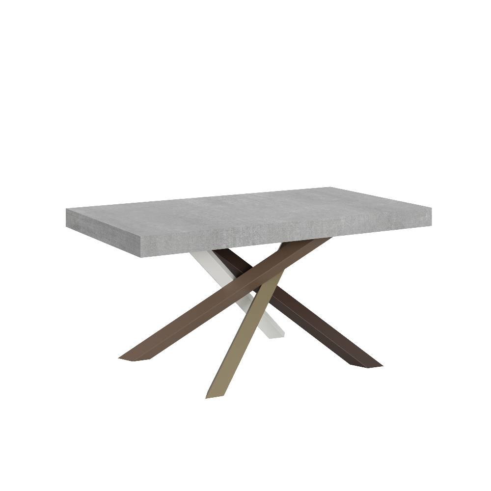 Itamoby Tavolo Volantis Allungabile piano Cemento 90×160 Allungato 420 telaio 4/C