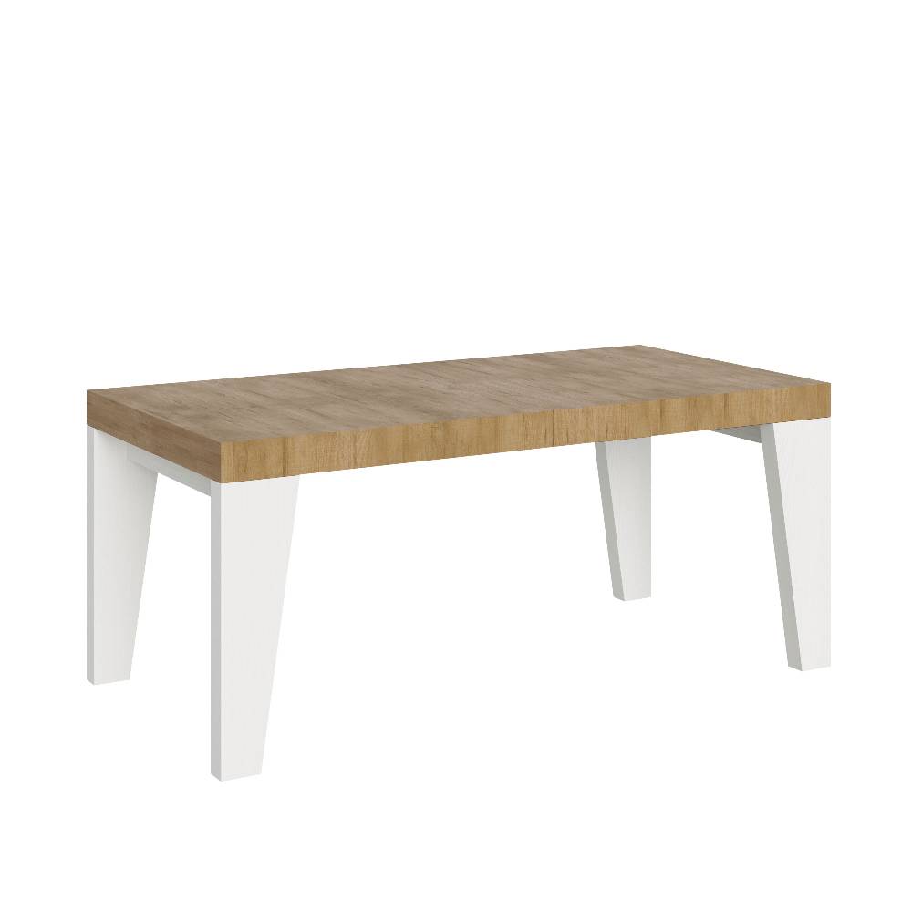 Itamoby Tavolo Naxy Mix Allungabile Piano Quercia Natura Gambe Bianco Frassino 90×180 Allungato 440