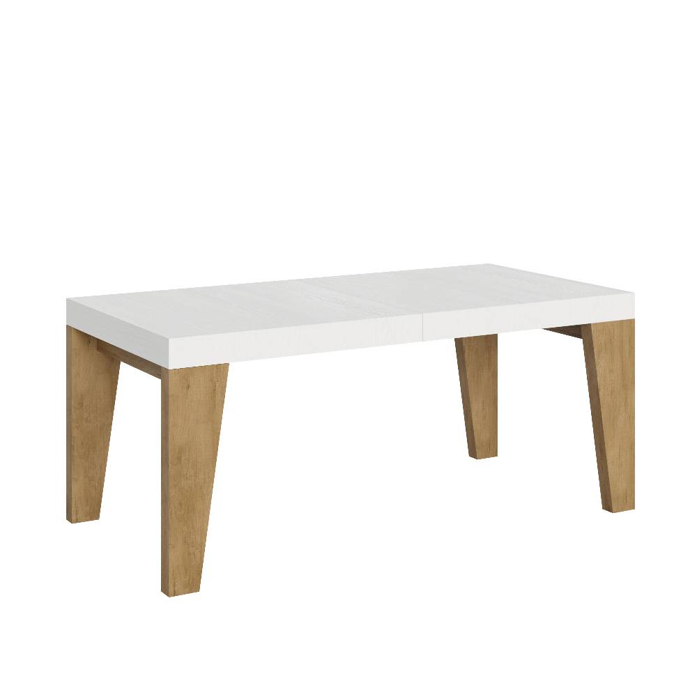 Itamoby Tavolo Naxy Mix Allungabile Piano Bianco Frassino Gambe Quercia Natura 90×180 Allungato 440