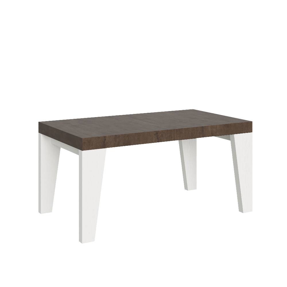 Itamoby Tavolo Naxy Mix Allungabile Piano Noce Gambe Bianco Frassino 90×160 Allungato 420