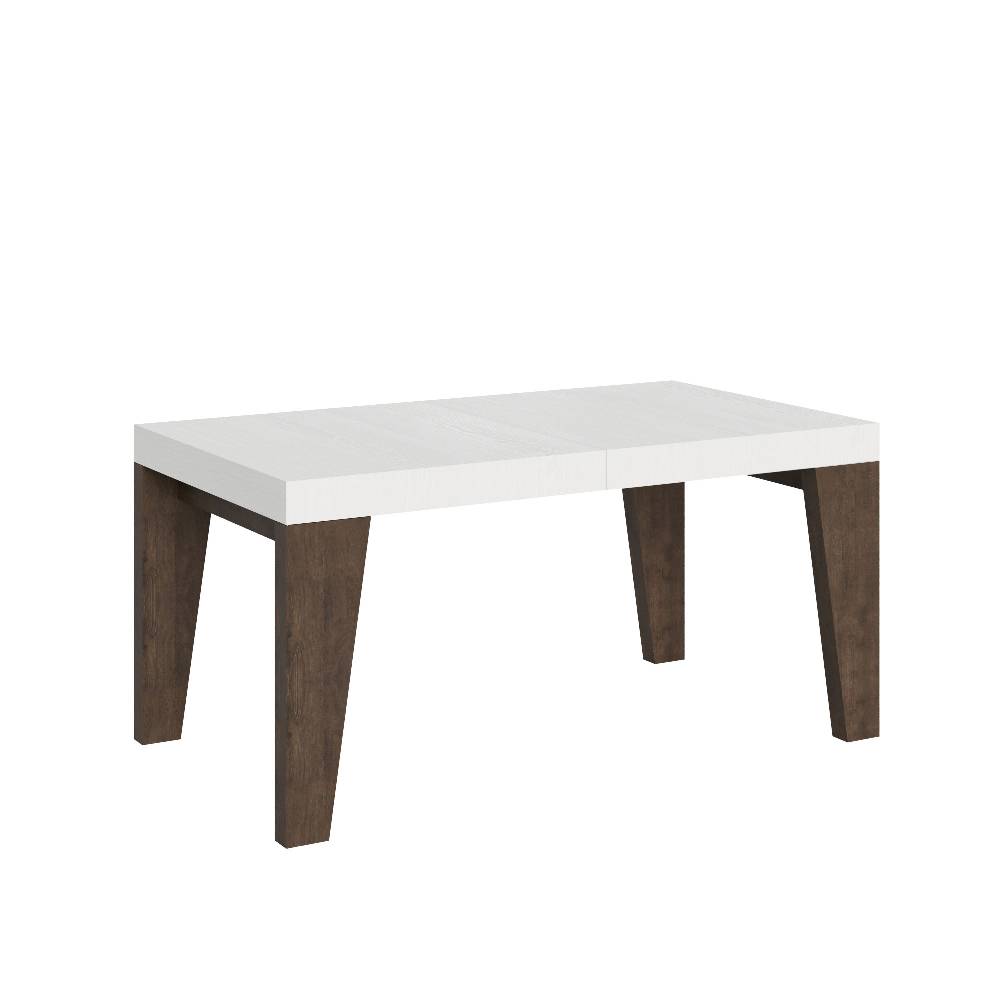 Itamoby Tavolo Naxy Mix Allungabile Piano Bianco Frassino Gambe Noce 90×160 Allungato 420