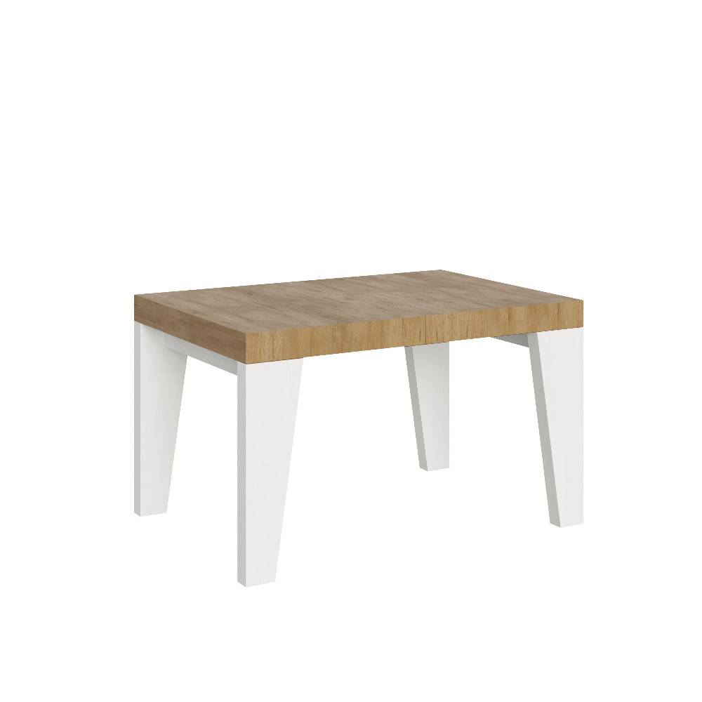 Itamoby Tavolo Naxy Mix Allungabile Piano Quercia Natura Gambe Bianco Frassino 90×130 Allungato 234