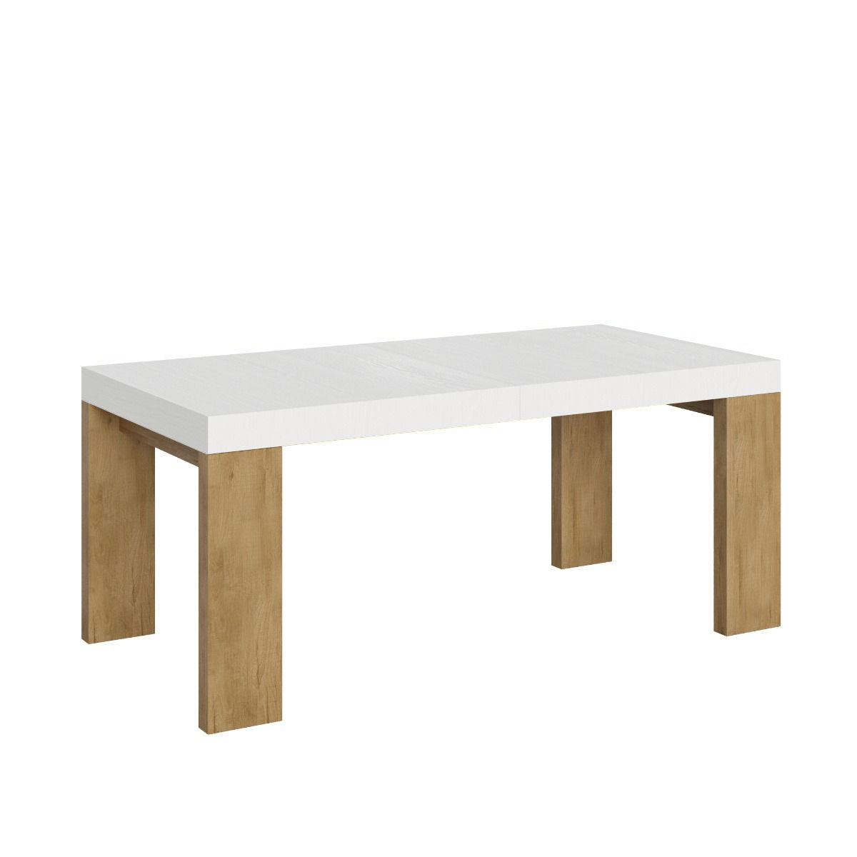 Itamoby Tavolo Roxell Mix Allungabile Piano Bianco Frassino Gambe Quercia Natura 90×180 Allungato 440 Offerte esclusive