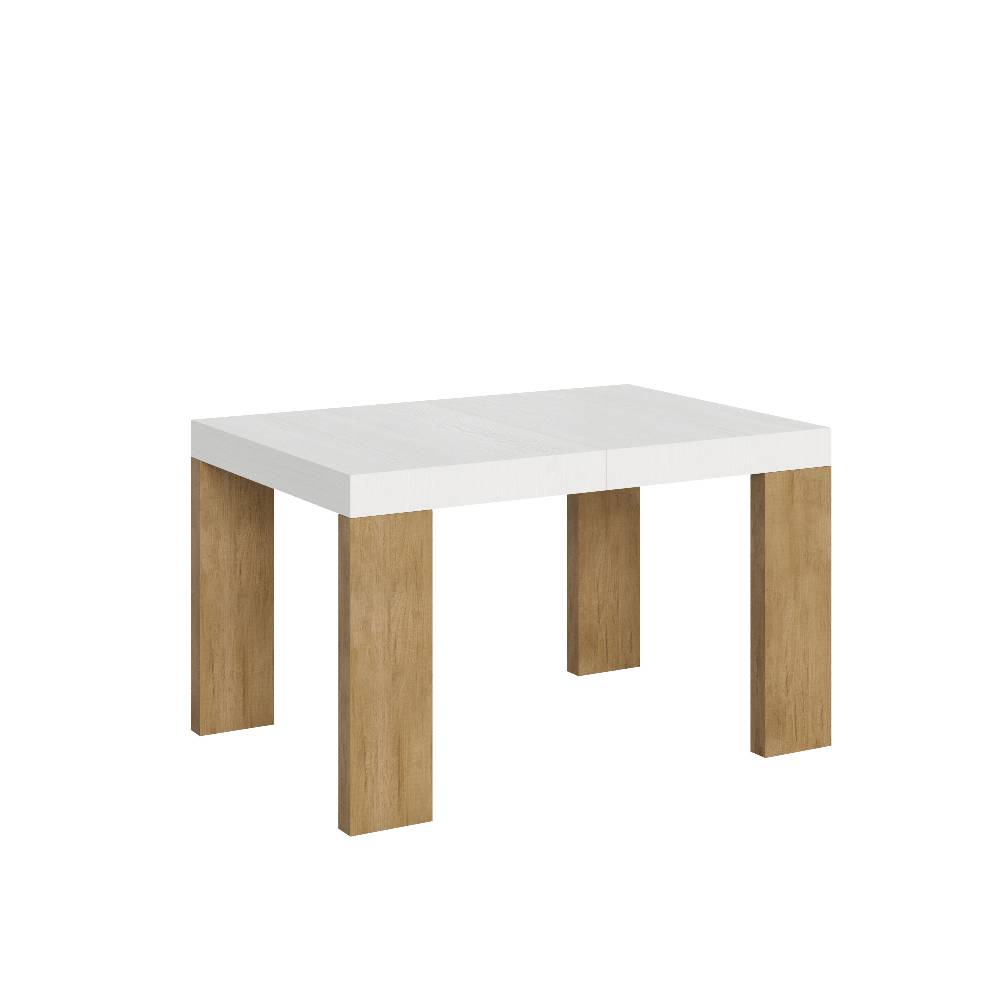 Itamoby Tavolo Roxell Allungabile Piano Bianco Frassino Gambe Quercia Natura 90×130 Allungato 234 Sconti VIP