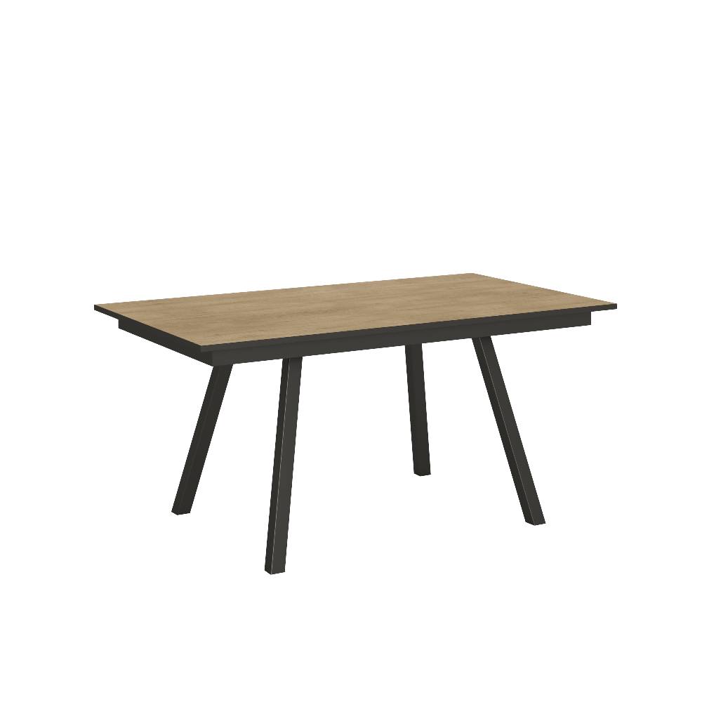 Itamoby Tavolo Mirhi piano Quercia Natura 90×160 + 60 telaio Antracite