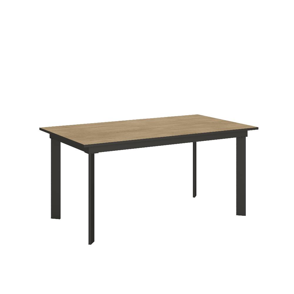 Itamoby Tavolo Cumar piano Quercia Natura 90×160 + 60 telaio Antracite