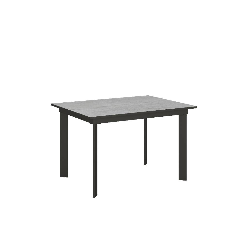 Itamoby Tavolo Cumar piano Cemento 90×120 + 60 telaio Antracite Trasporto libero internazionale
