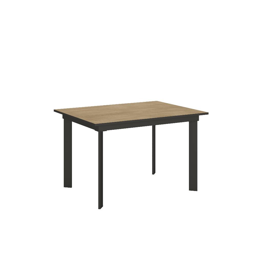 Itamoby Tavolo Cumar piano Quercia Natura 90×120 + 60 telaio Antracite Officina