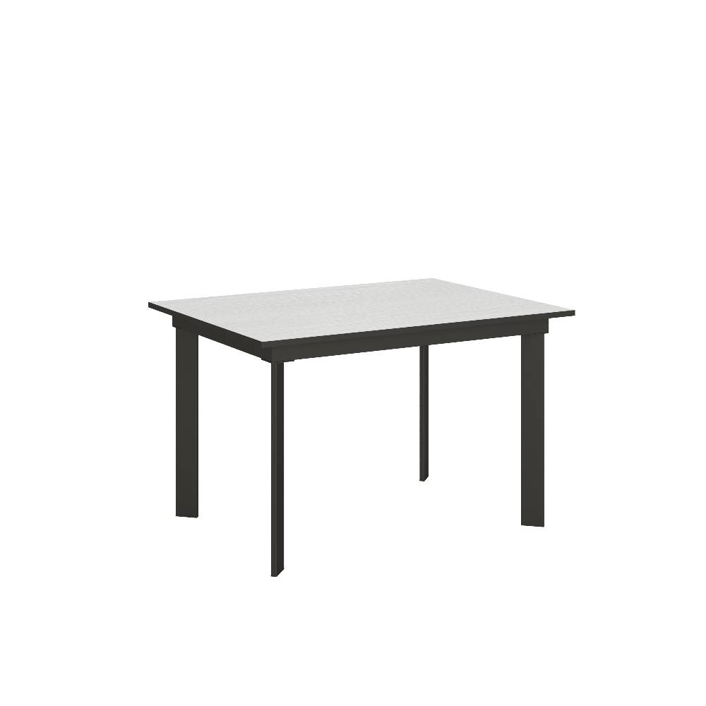 Itamoby Tavolo Cumar piano Bianco Frassino 90×120 + 60 telaio Antracite Esporta salva