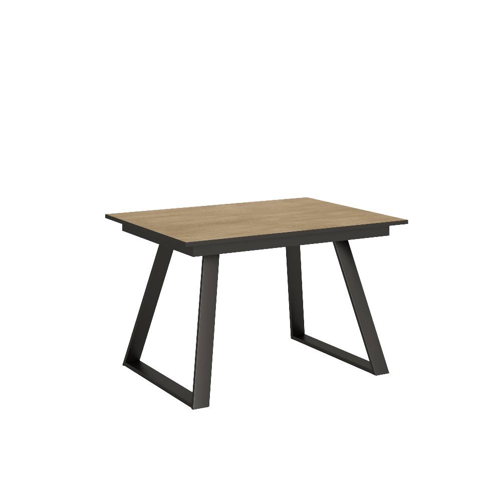 Itamoby Tavolo Bernadette piano Quercia Natura 90×120 + 60 telaio Antracite