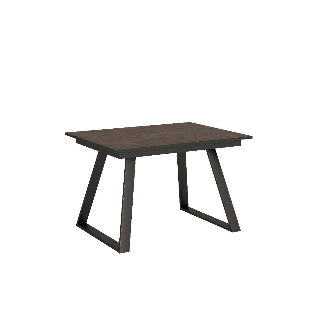Itamoby Tavolo Bernadette piano Noce 90×120 + 60 telaio Antracite