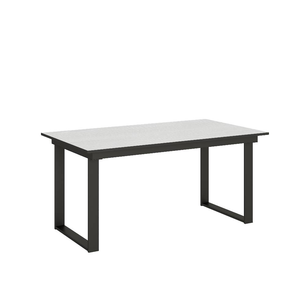 Itamoby Tavolo Bandos piano Bianco Frassino 90×160 + 60 telaio Antracite