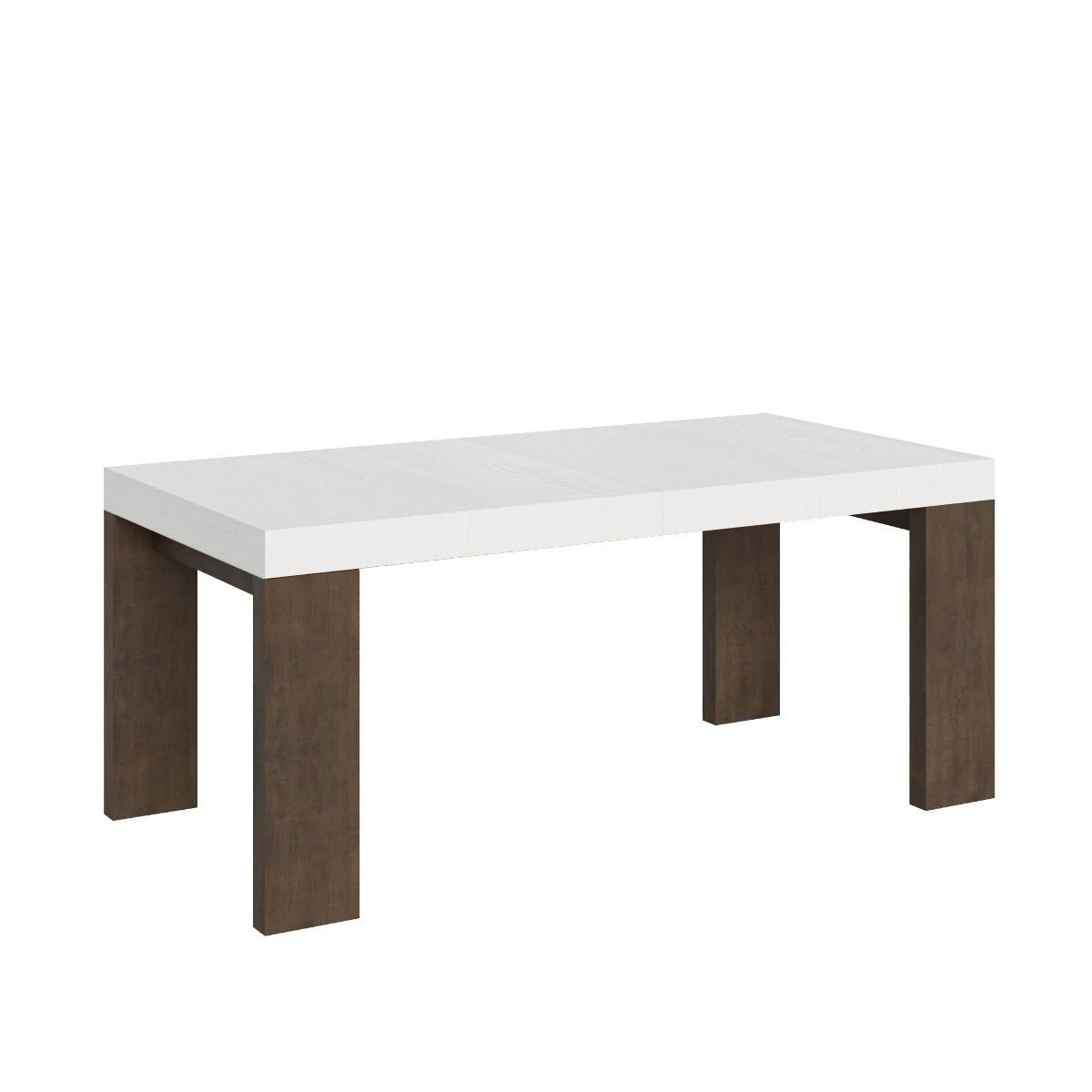Itamoby Tavolo Roxell Mix Allungabile Piano Bianco Frassino Gambe Noce 90×180 Allungato 284