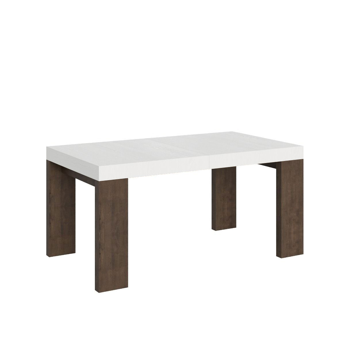 Itamoby Tavolo Roxell Mix Allungabile Piano Bianco Frassino Gambe Noce 90×160 Allungato 264