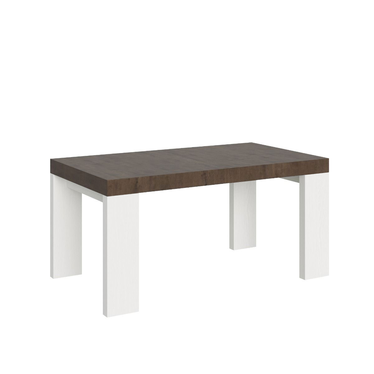 Itamoby Tavolo Roxell Mix Allungabile Piano Noce Gambe Bianco Frassino 90×160 Allungato 264